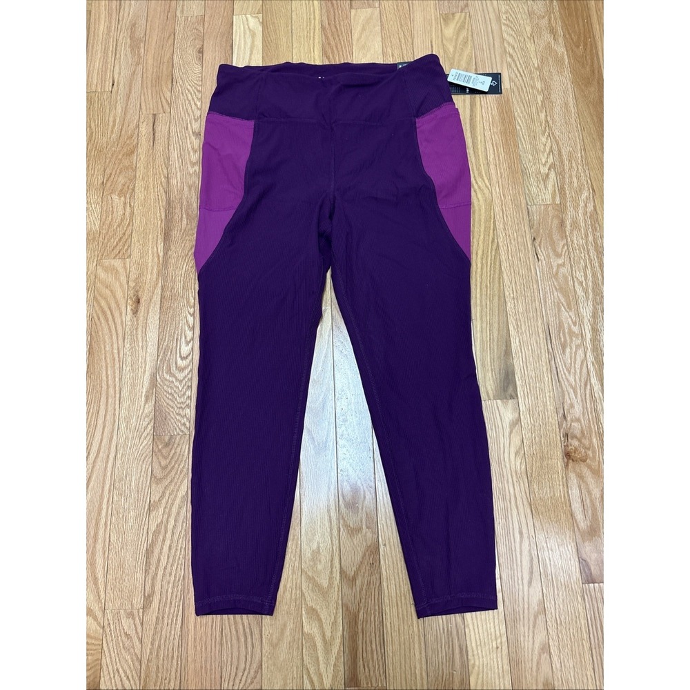 Torrid Performance Rib Full Length Active Legging Winter Bloom Berry Wine - 2X